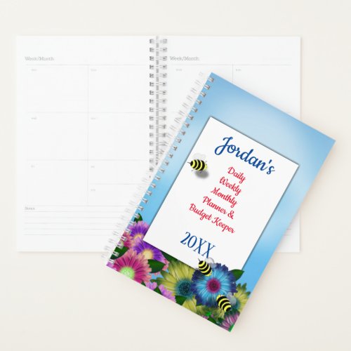 Flowers and Bees Daily Budget Planner