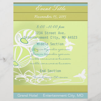 Flowers and Bees Event Flyer Garden Events