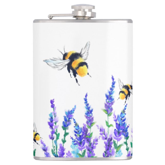 Flowers and Bees Flask (Front)