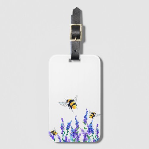 Flowers and Bees Flying Luggage Tag Spring