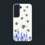 Flowers and Bees Flying Samsung Galaxy S22 Case<br><div class="desc">Beautiful Spring Flowers and Bees Flying - Drawing Nature Sweet Honey Bee - Choose / Add Your Favorite Text / Color - Make Your Unique Gift - Resize and move or remove and add elements / image with customization tool ! - Drawing and Design by MIGNED. You can also transfer...</div>
