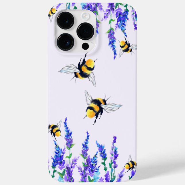 Flowers and Bees Flying Spring Case-Mate iPhone Case (Back)