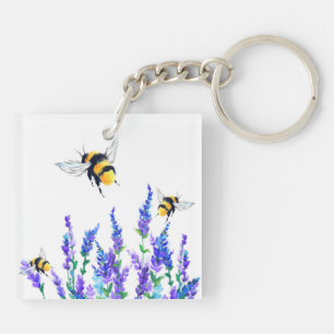 Flowers and Bees Keychain Gift