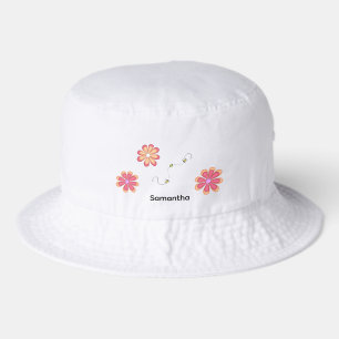 Flowers and Bees Personalized Bucket Hat