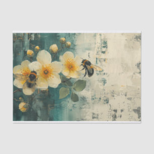 Flowers and Bees Tissue Paper
