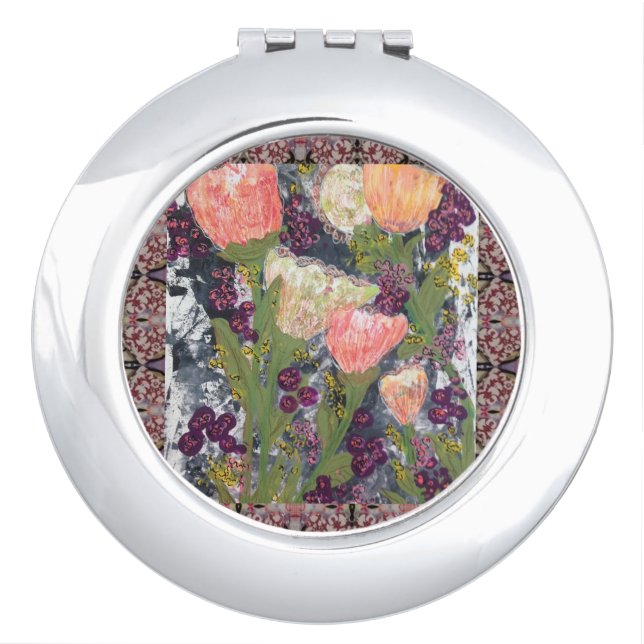 Flowers and Berries Compact Mirror (Front)