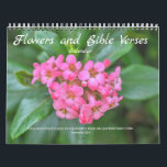 Flowers and Bible Verses Calendar<br><div class="desc">This pretty calendar features my original photographic art – namely my photographs of pretty flowers paired with bible verses. Each page has a flower or flowers with Scripture from proverbs about wisdom and understanding. These calendars are high quality and vibrant. You may choose other sizes and other options if desired....</div>