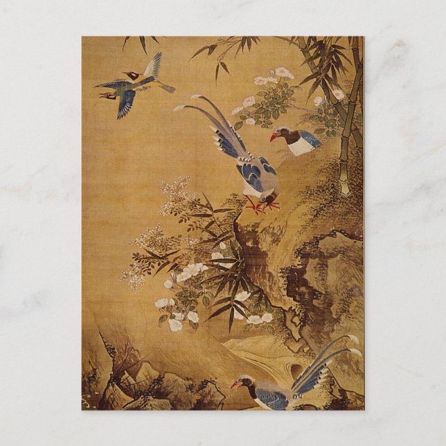 Flowers and Bird by Hsiao Yung Postcard (Front)