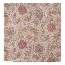 Flowers and Birds on a Dotted Twig Floral Pattern