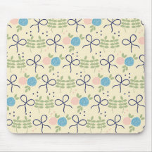 Flowers and Bow Mousepad