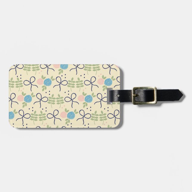 Flowers and Bows Luggage Tag (Front Horizontal)