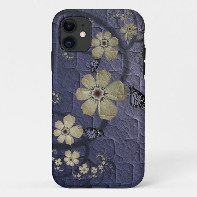 Flowers and Butterflies Case-Mate iPhone Case (Back)