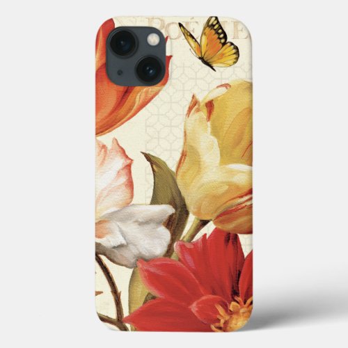 Flowers and Butterflies iPhone 13 Case