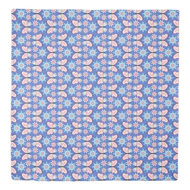 Flowers and butterflies duvet cover (Front)