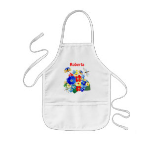 Flowers and Butterflies Kids' Apron