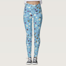 Flowers and butterflies leggings