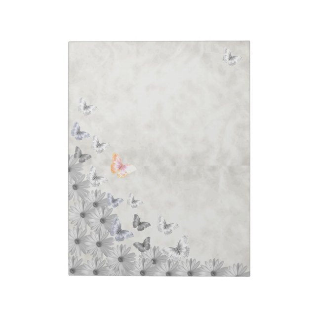 Flowers and Butterflies Notepad (Rotated)