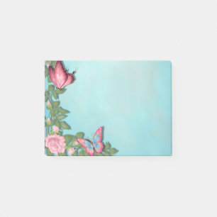 Flowers and Butterflies Post-it Notes