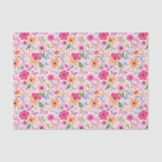 Flowers and Butterflies, Spring Tissue Paper