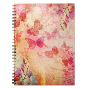 Flowers And Butterflies Watercolour,  Notebook
