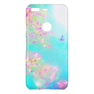 Flowers and butterfly floral uncommon google pixel case