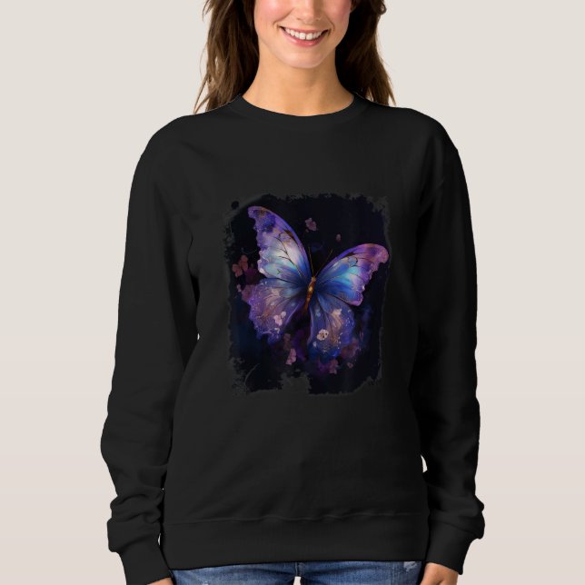 Flowers And Butterfly Sweatshirt (Front)