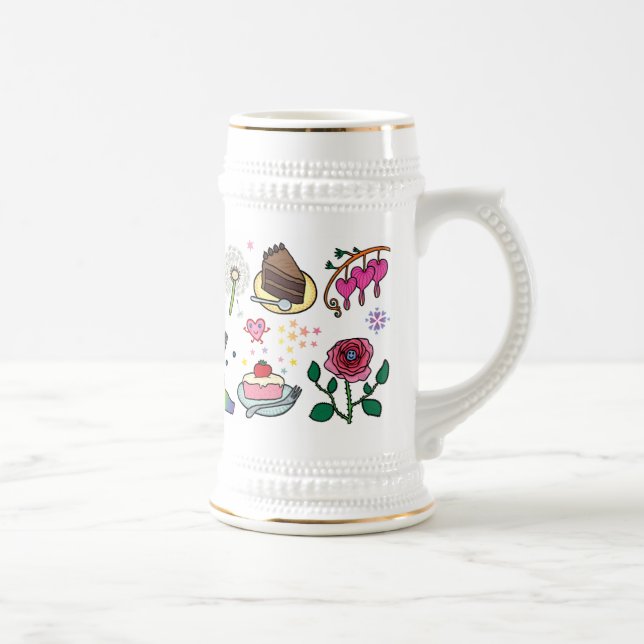 Flowers and cakes mug (Right)