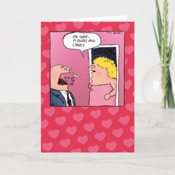 Flowers And Candy - Happy Valentine's Day Card by BastardCard at Zazzle