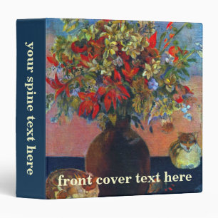 Flowers and Cats by Paul Gauguin, Vintage Fine Art Binder