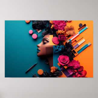 flowers and cosmetics poster