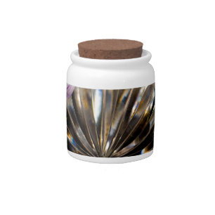 Flowers and Crystal Candy Jar