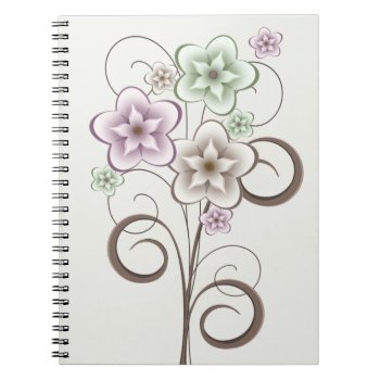 Flowers And Curls Notebook by EmptyCanvas at Zazzle