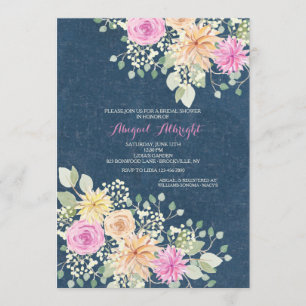 Flowers and Denim Invitation