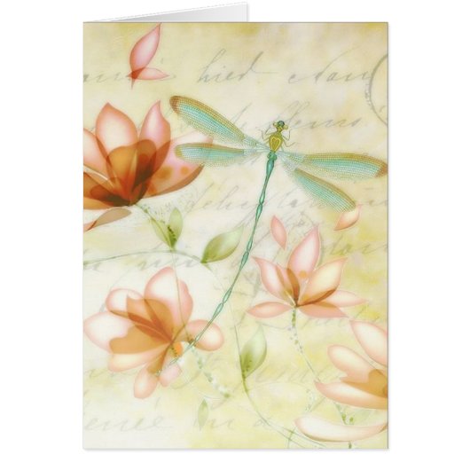 Flowers and dragonfly cards (Front)
