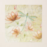 Flowers and dragonfly scarf<br><div class="desc">flowers and dragonfly</div>