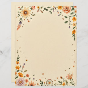 Flowers and Dreamcatcher Letterhead