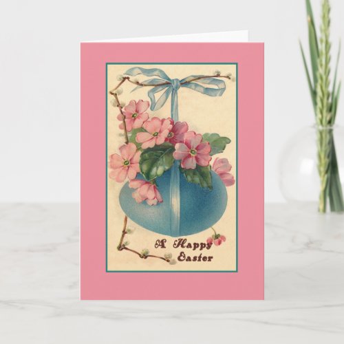 Flowers and Easter Egg Vintage Easter Cards