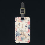 Flowers and Eiffel Tower Paris Travel Pattern Luggage Tag<br><div class="desc">A luggage tag with a lovely French themed pattern. Pretty flowers and an Eiffel tower and butterflies. Colors include pink,  blue,  peach and cream.</div>