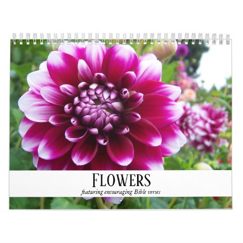 Flowers and Encouraging Bible Verses Calendar