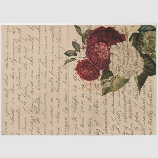 Flowers and Ephemera Design Series #12 Tissue Paper (Front)