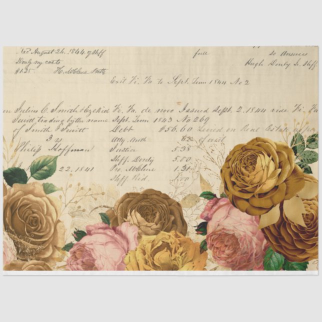 Flowers and Ephemera Design Series #13 Tissue Paper (Front)