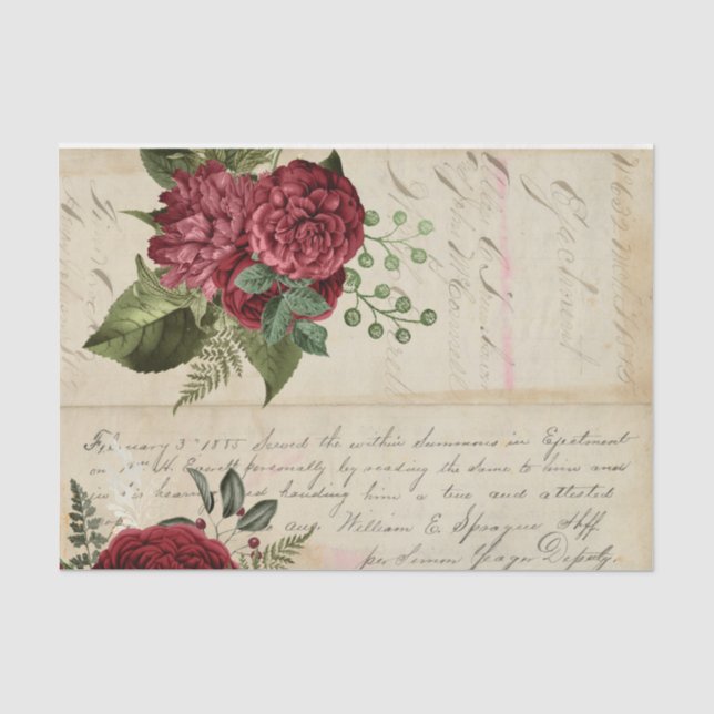 Flowers and Ephemera Design Series #5 Tissue Paper (Front)