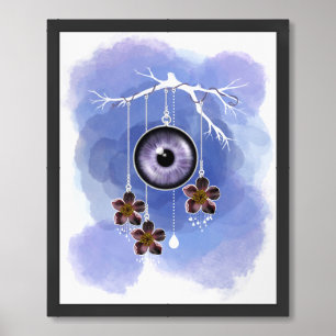 Flowers and Eye Print, Value Poster Paper (matte)