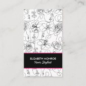 Flowers and Faces Hair Stylist Makeup Business Card (Front)