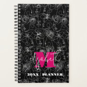Flowers and Faces Monogrammed Planner (Front)
