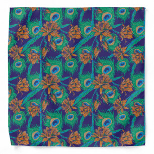 Flowers And Feathers Bandana