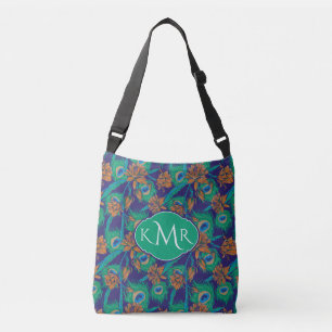 Flowers And Feathers Monogram Crossbody Bag