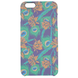 Flowers And Feathers Clear iPhone 6 Plus Case