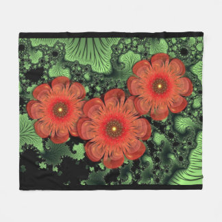 Flowers And Ferns Fleece Blanket