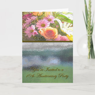 Flowers and Fog 10th Anniversary Card